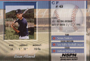 Senior Yankees 2004 Back